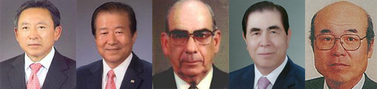 좌로부터 양석후·한봉길·더스틴 H.프레드릭·송창우·박신평