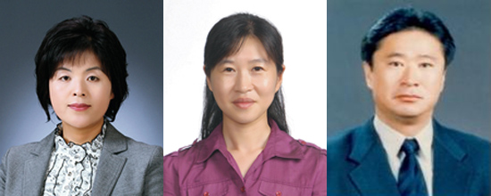 좌로부터 제주교대부설초 김연희 교사, 물메교 임창희 교사, 함덕고 김수봉 교사