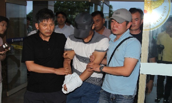 지난해 7월 10일 서귀포경찰에 붙잡힌 성폭행범 허씨