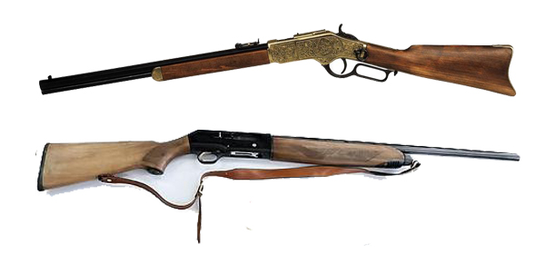 (위)엽총 (아래)공기총