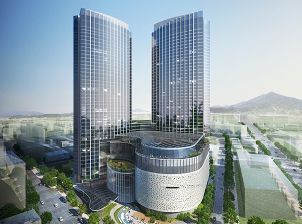 제주시 노형동 노형로터리 인근에 들어설 예정인 '드림타워' 조감도.