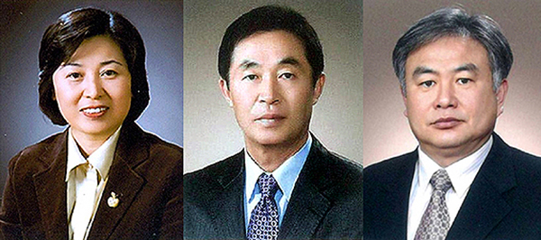 왼쪽부터 오명혜 노형초 교사, 송창윤 제주중앙여고 교사, 이창준 제주대 교수.