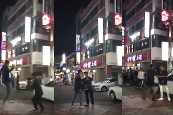 지난 8일 제주지방경찰청에서 기획한 길거리 싸움 퍼포먼스를 담은 영상이 SNS를 통화 확산돼 논란이 일자 경찰청에서 이를 해명하고 나섰다.